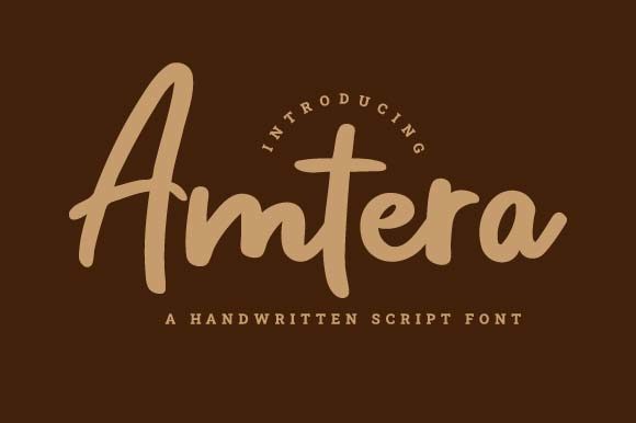Amtera: A Bold Handwritten Font for Digital Marketing