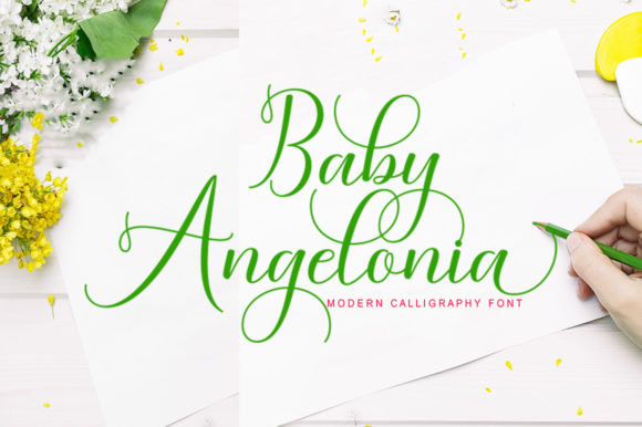Baby Angelonia Font: Elegant Script for Makers