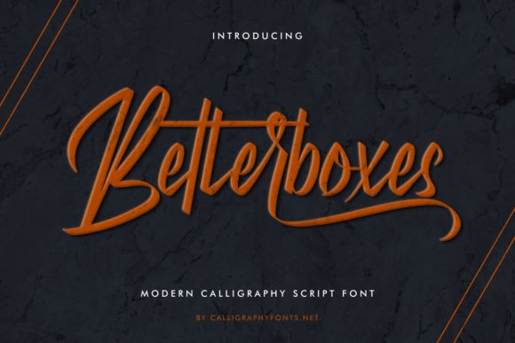 Betterboxes: A Modern Brush Calligraphy Font