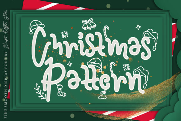 Christmas Pattern Font for Festive Designs