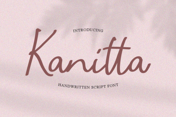 Kanitta: A Flowing Font for Elegant Design