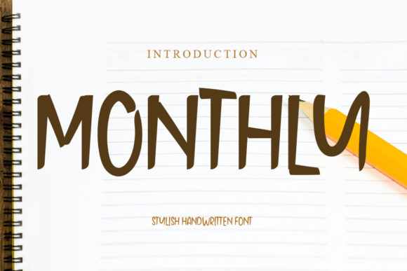 Monthly: A Handwritten Font for Elegant Design