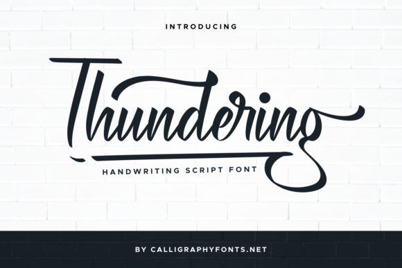 Thundering: A Handwritten Font for Creative Expression