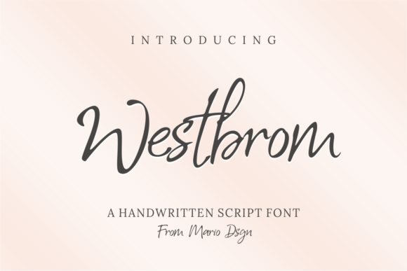 Westbrom: A Handwritten Font for Realistic Branding